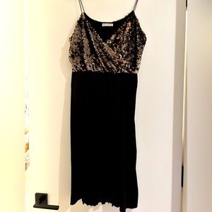 Ulla Johnson sequin and black pleated cocktail dress size 6